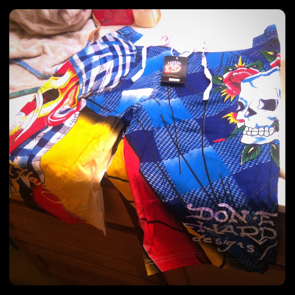 Ed hardy swim trunks